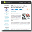 LearnVest: 5 Tax Breaks Home Sellers Should Deduct in 2015